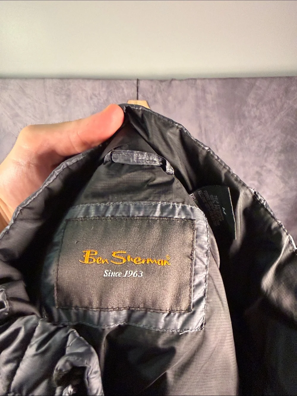 Ben Sherman Quilted Puffer Jacket - Gray